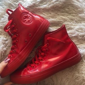 all red converse